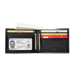 AAPIE Personalisieren Sie Namen Kohlefaser Muster Smart Wallet Kartenhalter Geldtasche Slim Wallet Für Männer Geldbörse Kreditkartenhalter von AAPIE