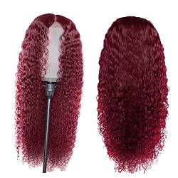 Claret Wigs Curly Lace Front Perücken Rote Farbe Tiefe Wellenperücke für Frauen 150% Dichte HD-Transparenz-Spitzenperücke für den täglichen Partygebrauch von AAPIE