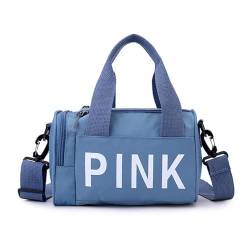 Kleine Gym Sport Fitness Tasche für Frauen Reisegepäck Wochenende Trend Mini Rosa Mode Damen Handtasche Weibliche Schulter Duffle Bag, Farbe: Blau von AAPIE