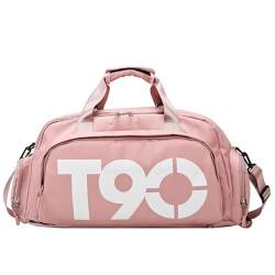 Multifunktionale Sporttasche für Herren Reiserucksack Trocken Nass Trennung Yoga Damen Taschen Gepäck Handtasche Große Kapazität Turnbeutel, pink-w von AAPIE