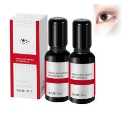 Anti-Falten-Augenserumöl, Straffendes ätherisches Anti-Falten-Augenöl, Anti-Falten-Essenzöl für Frauen, Anti-Aging-Roll-On-Augencreme für Augenpartien, Augenringe, Schwellungen (2pcs) von AAPIKA