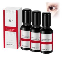 Anti-Falten-Augenserumöl, Straffendes ätherisches Anti-Falten-Augenöl, Anti-Falten-Essenzöl für Frauen, Anti-Aging-Roll-On-Augencreme für Augenpartien, Augenringe, Schwellungen (3pcs) von AAPIKA
