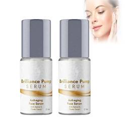 Brilliance Pump Serum, Anti-Aging-Feuchtigkeitscreme für die Augen, Anti-Aging-Gesichtsserum, Retinol hilft, feine Linien und Falten zu reduzieren, die für alle Hauttypen geeignet sind (2pcs) von AAPIKA
