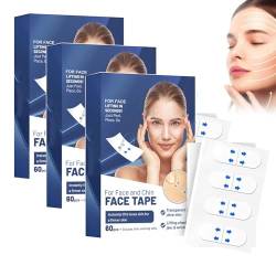 Gesichtsband, sofortiges Facelifting-Band, Facelifting-Band, Facelifting-Streifen, unsichtbares Facelifter-Band hat ein zartes V-Gesicht, Gesichtsbänder zum Anheben schlaffer Haut (3box) von AAPIKA