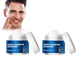 Men's Age Revive Collagen Cream, Men's Agerevive Collagen Cream, Collagen Men's Anti-Aging Wrinkle Cream, Mens Face Skin Miusturizer mit Hyaluronsäure und Niacinamid (2pcs) von AAPIKA