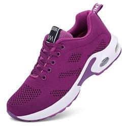 AARDIMI Damen Sneaker Mesh Atmungsaktiv Laufschuhe Turnschuhe Leichte Laufschuhe Gym Sportshuhe (Mesh lila, Numeric_40) von AARDIMI