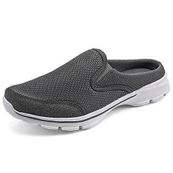 AARDIMI Hausschuhe Damen Herren Slip On Beach Clogs Sommer Outdoor Atmungsaktiv Freizeit Schuhe Bequeme Home Slipper rutschfest Latschen Pantoffeln Gr.35-48 (Dunkelgrau, Numeric_45) von AARDIMI