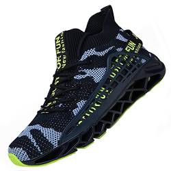 AARDIMI Herren Laufschuhe Fitness straßenlaufschuhe Sneaker Sportschuhe atmungsaktiv Anti-Rutsche Gym Fitness Schuhe(Tarnung blau,40EU) von AARDIMI