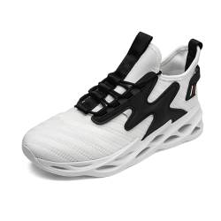 AARDIMI Herren Laufschuhe Fitness straßenlaufschuhe Sneaker Sportschuhe atmungsaktiv Anti-Rutsche Gym Fitness Schuhe (Weiß-4003, Numeric_39) von AARDIMI