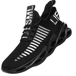 AARDIMI Herren Laufschuhe Fitness straßenlaufschuhe Sneaker Sportschuhe atmungsaktiv Anti-Rutsche Gym Fitness Schuhe (schwarz-4007, Numeric_39) von AARDIMI