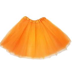 ABAV TÜTÜ 3 Lagen Ballettkleid Rock Ballett Damen Tutu Ballett (Orange) von ABAV