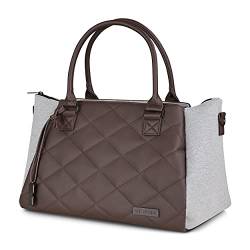 ABC Design Wickeltasche Royal Fashion Edition – Handtasche mit Baby Zubehör – auch zum Umhängen – Melange Stoff & Lederimitat – Farbe: mineral von ABC Design