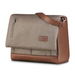 ABC Design Wickeltasche Urban - Crossbody Bag mit Baby Zubehör – Messenger Bag - großes Hauptfach - breiten Schultergurt - Farbe: nature von ABC Design