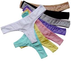 ABClothing Frauen Baumwolle Low Rise Bikini Unterwäsche 6 Pack Vary Farbe (Variieren Sie 8 Pack, XS) von ABClothing