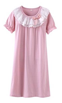 ABClothing Grils Short Sleeve Cotton Pyjamas Nachtwäsche Nachtwäsche 10 11 Jahre Pink von ABClothing