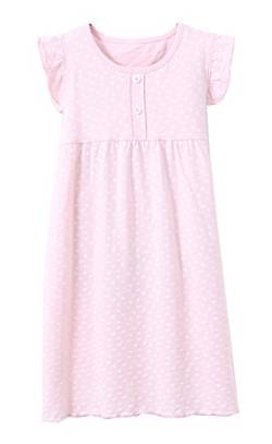 ABClothing Mädchen Knopf Geraffte Pyjamas PJS Shortie Kleid langes Hemd 14 Pink von ABClothing