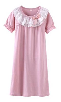 ABClothing Neue Mädchen aus Reiner Baumwolle Nachthemden Prinzessin Pink Sleep Wear für Kleinkind 6 7 Jahre alt von ABClothing