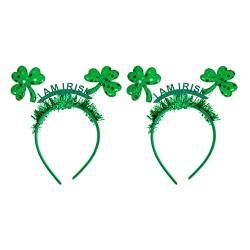 ABOOFAN 2 Stück Party Stirnband Irish Day Stirnband St Patrick'S Day Stirnband Dreiblättriges Stirnband St Patrick'S Day Kopfbedeckung St Patrick'S Day Kopfschmuck Haarring von ABOOFAN