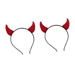 ABOOFAN 2St Haarband aus Teufelshorn Tiara für Mädchen Halloweenkostüm Stirnband Haarbänder Halloween-Kopf-Requisite Halloween-Stirnbänder Blitz Haarring Kleidung Hörner Damen Trompete von ABOOFAN