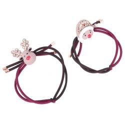 ABOOFAN 2st Haargummis Für Mädchen Weihnachtshaargummi Mädchen Haargummi Frauen Haargummi Haarschmuck Für Mädchen Elastisches Haargummi Haarschmuck Für Damen Weihnachten Kind Kopfbedeckung von ABOOFAN