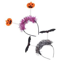 ABOOFAN 2st Halloween-stirnband Halloween-fledermaus-kopfbedeckung Halloween-partydekoration Dekoratives Halloween-haarband Kürbis-top-stirnband Geschenk Frauenkleidung Kind Umwelt Bbs von ABOOFAN