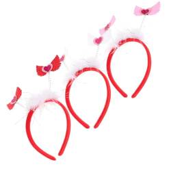 ABOOFAN 3St Stirnband Flügelkopfbopper Valentinstag Kostüm Stirnbänder bescherungg schönes weihnachtsdeko Haarschmuck für Kinder Zubehör für Party-Haarschmuck von ABOOFAN