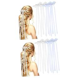ABOOFAN 8 Stk Bogengeflecht Haarspange Für Frauen Haarspange Mit Quastenband Bowknot-haarspange Band Für Haare Haarspangen Für Mädchen Haarband Haarbänder Schleife Stoff Braut Französisch von ABOOFAN