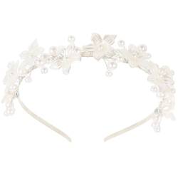 ABOOFAN Blumenperlen-stirnband Hochzeitsaccessoires Für Perlenstirnbänder Für Damen Haarschmuck Für Den Urlaub Strand-stirnband Perlenkrone Strand Stirnband Braut Die Blumen Legierung von ABOOFAN