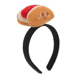 ABOOFAN Cartoon-persönlichkeit Lustiger Hotdog-kopfknopf Partyhüte Halloween-stirnband Cosplay-snacks-stirnband Cosplay-stirnband Plüsch-hot-dog-stirnband Kostümzubehör Stoff Pommes Bild von ABOOFAN