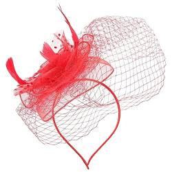 ABOOFAN Elegant Vintage-fascinator Schleier-haarband Derby-stirnband Gesichtsschleier-stirnband Schleier-mesh-stirnband Kopfbedeckung Für Die Teeparty Hochzeit Braut Gittergewebe Zylinder von ABOOFAN