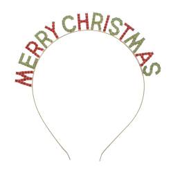 ABOOFAN Haarschmuck 1 Stück Weihnachts-Stirnband Urlaubs-Party-Stirnband Weihnachts-Kopfschmuck Für Frauen Weihnachts-Buchstaben-Stirnband Weihnachtsfeier-Kostüm Weibliches Party-Haarband von ABOOFAN