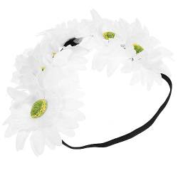 ABOOFAN Haarschmuck Für Damen Frauen Haarband Mädchen Stirnband Stirnband Frauen Kopfschmuck Stirnbänder Kopfschmuck Für Damen Zubehör Sonnenblume Weiß Stoff Fräulein von ABOOFAN