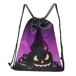 ABOOFAN Halloween-Zubehör 1stk Halloween-rucksack Aufbewahrungstasche Netz Polyester Kind Kordelzug Herrenrucksack von ABOOFAN