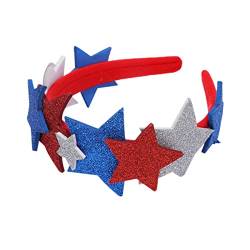 ABOOFAN Partyzubehör Juli Feier Patriotisches Zubehör Us-stars-stirnband Uns Haarschmuck Patriotische Kopfbedeckung Stirnband Mit Us-amerikanischer Flagge Haarreifen Vereinigte Staaten von ABOOFAN