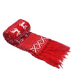 ABOOFAN Schals Für Frauen 2 Stück Weihnachtsschal Deckenschal Schals Strickwaren Wollschal Roter Halstuch Weihnachtsschal Schneeflockenschal Garn Rot Warmer Schal Gestrickter von ABOOFAN