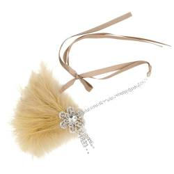 ABOOFAN Stirnband Für Frauen Stirnband Aus Den 1920er Jahren Mit Strass Flapper-gatsby-kopfbedeckung Flapper-stirnbänder Kopfbedeckung Von 1920 Feder Braut Schleife Zubehör von ABOOFAN