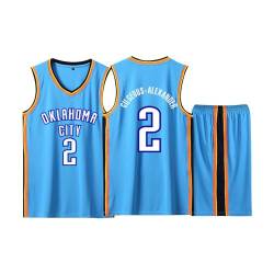 2-Teiliges Kinder/Erwachsener Basketball Trikot Set, Kinder/Erwachsene Basketball Trikot Shirt und Shorts, Kinder/Erwachsener Basketball Weste + Shorts Blau 3XS von ABRTJCL