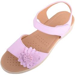 Absolute Footwear Damen-Sandalen zum Hineinschlüpfen, breite Passform, Sommer, Urlaub, Schuhe mit Blumen-Design, Flieder, 38 EU von ABSOLUTE FOOTWEAR