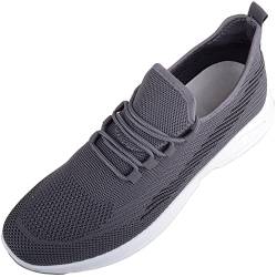 Absolute Footwear Herren-Sportschuhe, leicht anzuziehen, atmungsaktives Netzgewebe, zweifarbig, zum Schnüren, Sneaker, anthrazit, 42 2/3 EU von ABSOLUTE FOOTWEAR