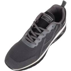 Leichter Herren-Schnürschuh aus Netzstoff, Sport-Laufschuhe, grau, 46 EU von ABSOLUTE FOOTWEAR