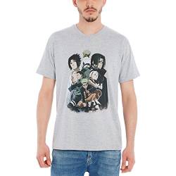 Naruto Shippuden - Group Männer T-Shirt grau meliert M 100% Baumwolle Anime, Fan-Merch, TV-Serien von ABYSTYLE