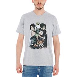 Naruto Shippuden - Group Männer T-Shirt grau meliert S 100% Baumwolle Anime, Fan-Merch, TV-Serien von ABYSTYLE