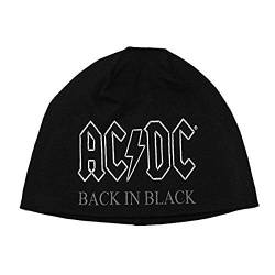 AC/DC Back In Black - Light Beanie Unisex Mütze schwarz 100% Baumwolle Band-Merch, Bands von AC/DC