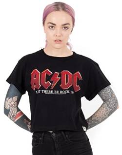 AC/DC Cropped T-Shirt Womens Lassen Sie dort Rockalbum Black Crop Top XL von AC/DC
