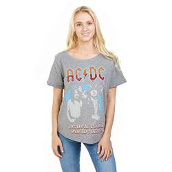 AC/DC Damen Acdc Highway World Tour 79' Ladies Fashion Graphite Med T-Shirt, Grau (Graphite Grh), 36 EU von AC/DC