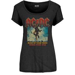 AC/DC Damen Blow Up Your Video T-Shirt, Schwarz, M von AC/DC