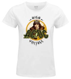 AC/DC Damen WOACDCRTS042 t Shirt, weiß, Large von AC/DC