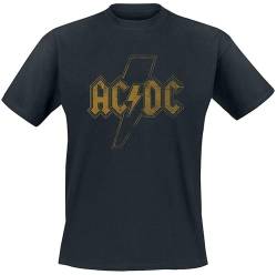 AC/DC Distress Flash Männer T-Shirt schwarz XXL 100% Baumwolle Band-Merch, Bands von AC/DC