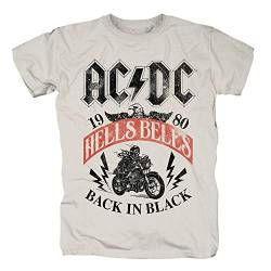 AC/DC Hells Bells 1980 Männer T-Shirt beige L 100% Baumwolle Band-Merch, Bands von AC/DC