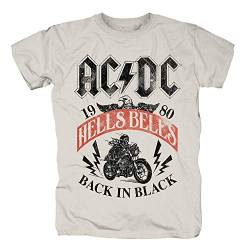 AC/DC Hells Bells 1980 Männer T-Shirt beige M 100% Baumwolle Band-Merch, Bands von AC/DC